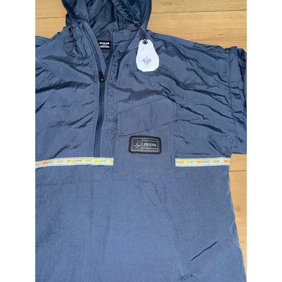 NWT prAna Connector Unisex Hooded Blue Convertible Jacket/Vest 90's Style - Picture 3 of 6